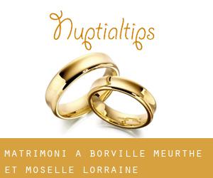 matrimoni a Borville (Meurthe et Moselle, Lorraine)