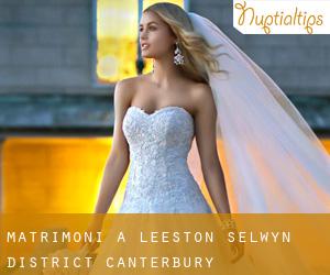 matrimoni a Leeston (Selwyn District, Canterbury)