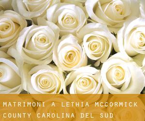 matrimoni a Lethia (McCormick County, Carolina del Sud)